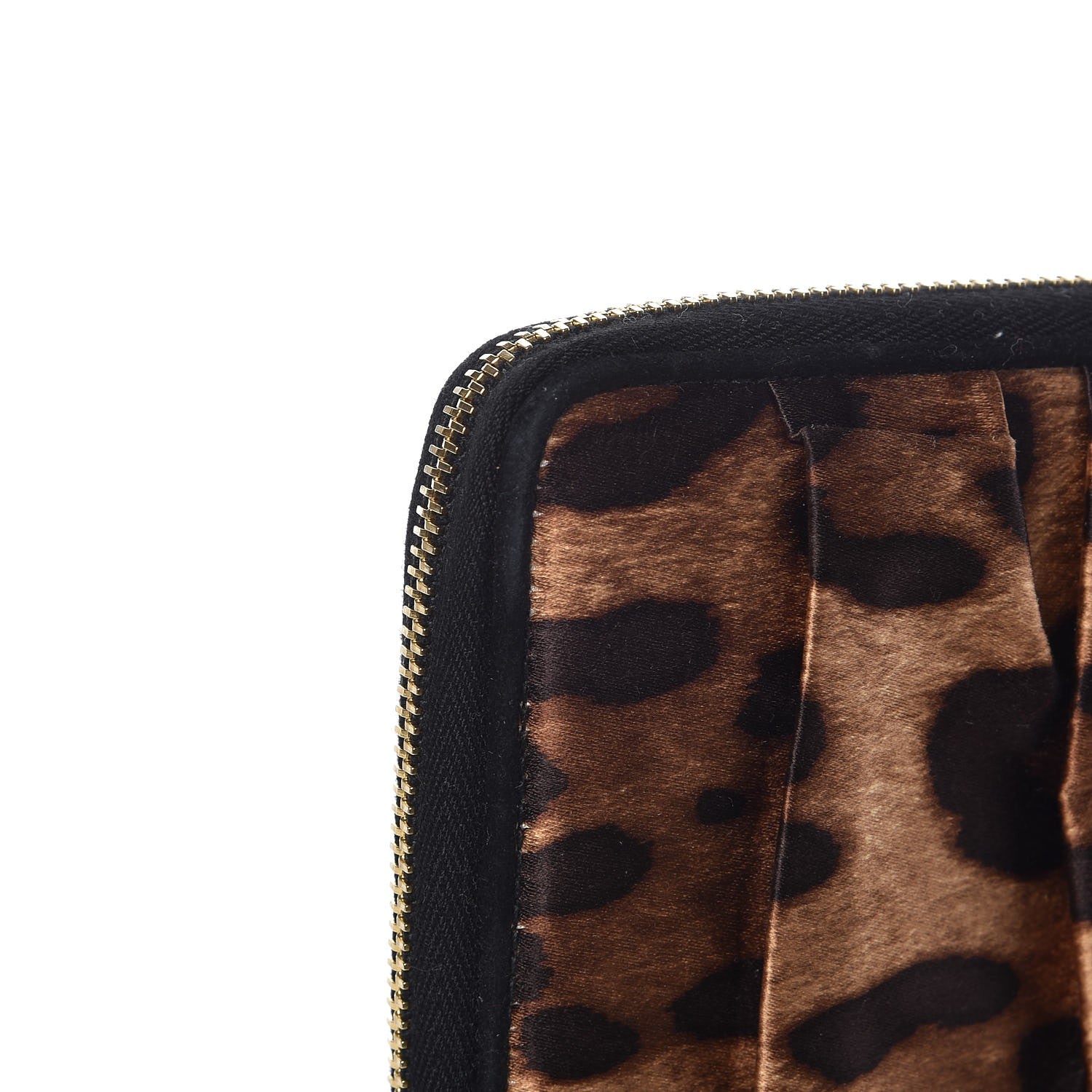 Dolce & Gabbana Satin Leopard Print Clutch Black 7 of 7