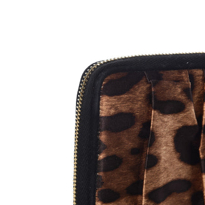 Dolce & Gabbana Satin Leopard Print Clutch Black 7 of 7