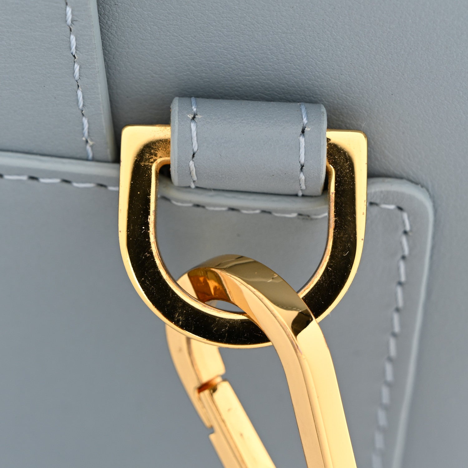 Mansur Gavriel Calfskin Mini Lady Bag Grey Blue 13 of 13