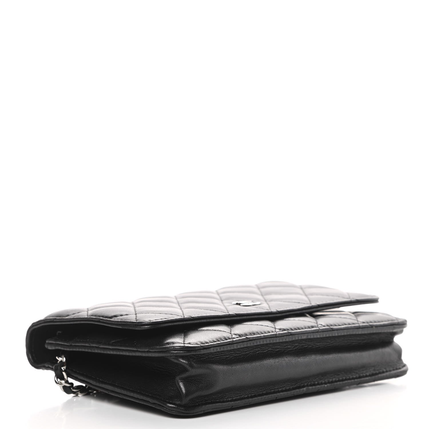Chanel Lambskin Quilted Wallet On Chain WOC Black 4 of 17