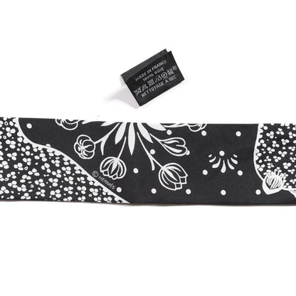 Hermes Silk Les Leopards Twilly Black White 2 of 4