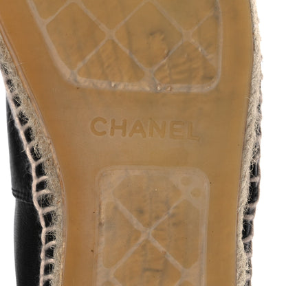 Chanel Lambskin CC Espadrilles 41 Black 6 of 9