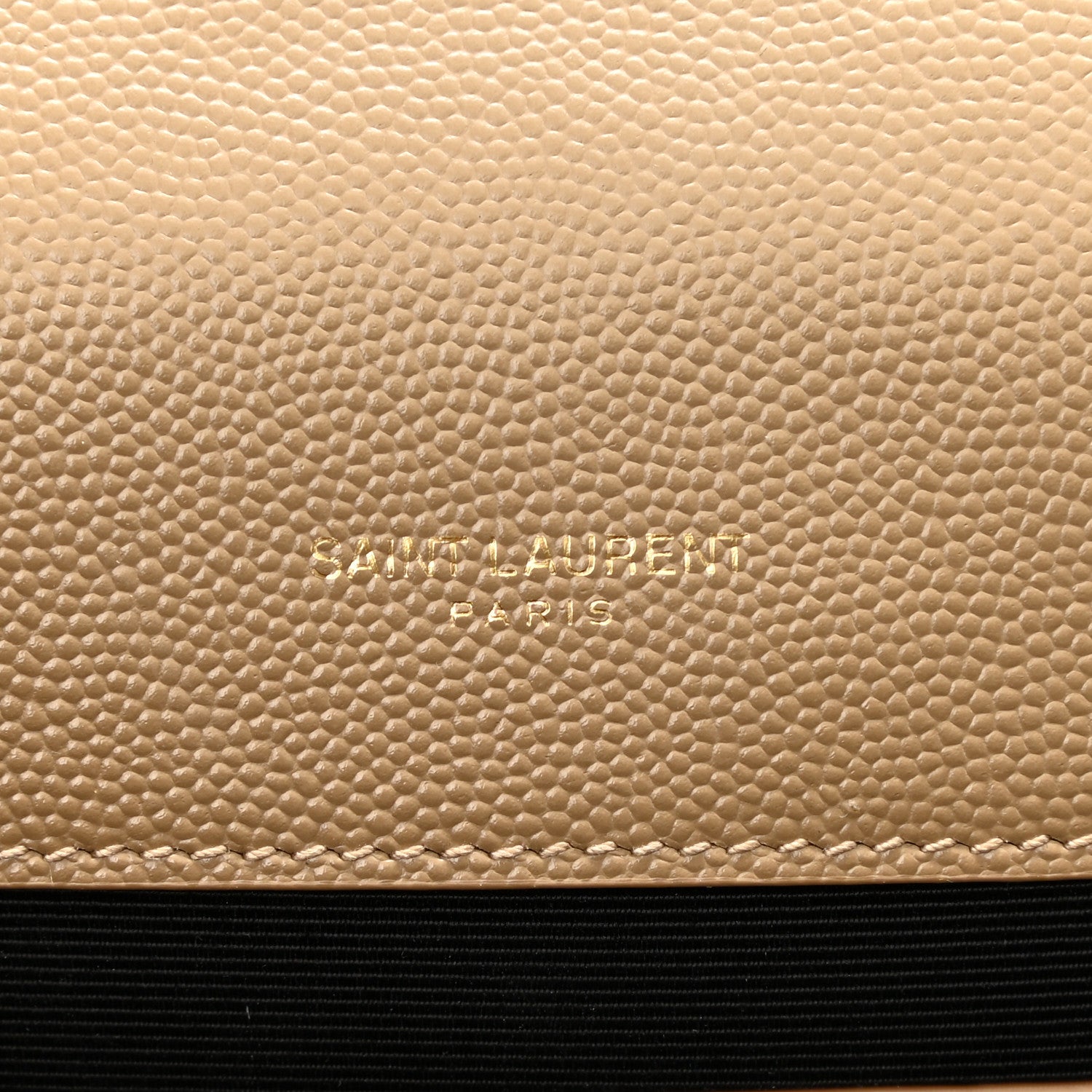Saint Laurent Grain De Poudre Textured Mixed Matelasse Medium Triquilt Monogram Satchel Dark Latte 6 of 10