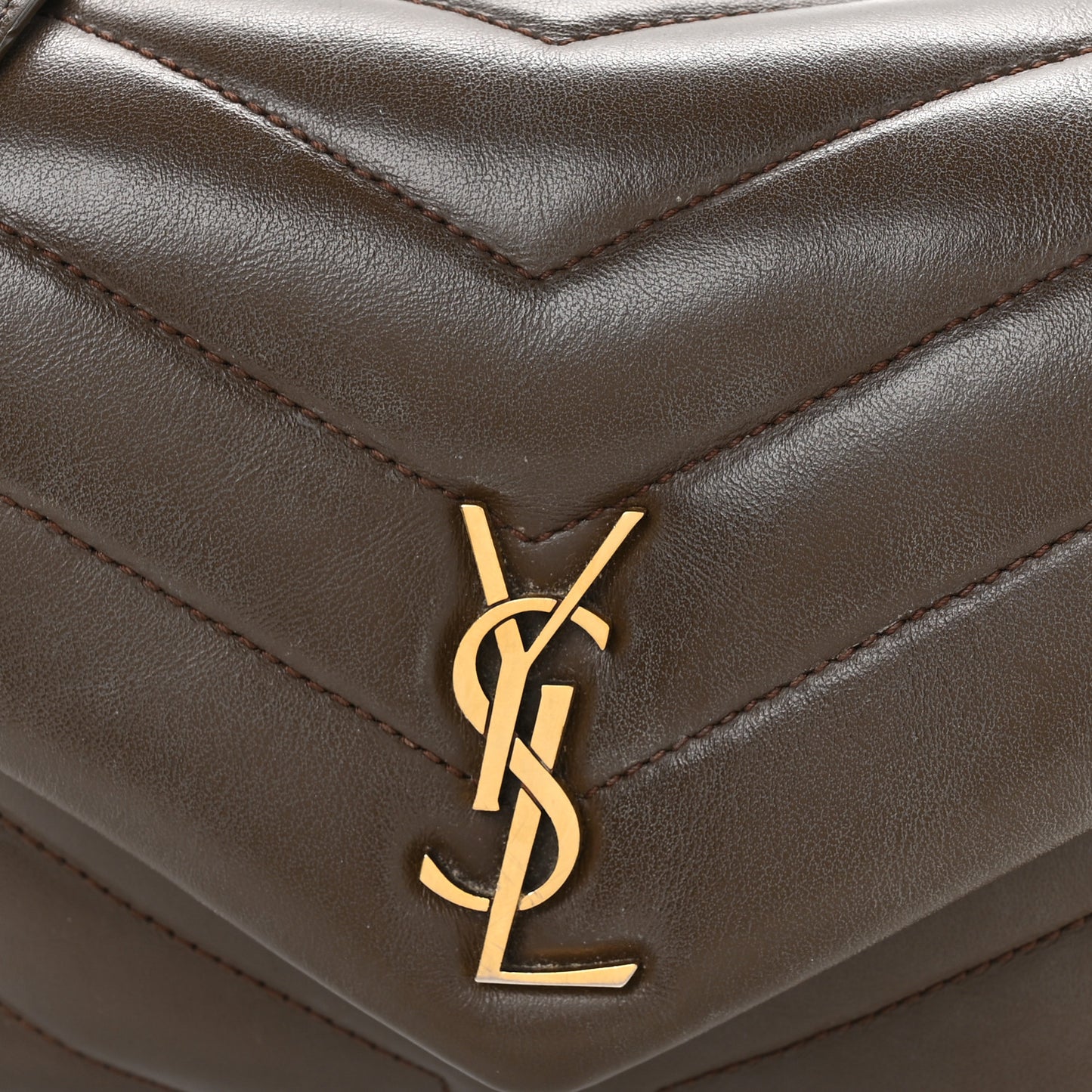 Calfskin Y Quilted Monogram Toy Loulou Crossbody Bag Soil Brown