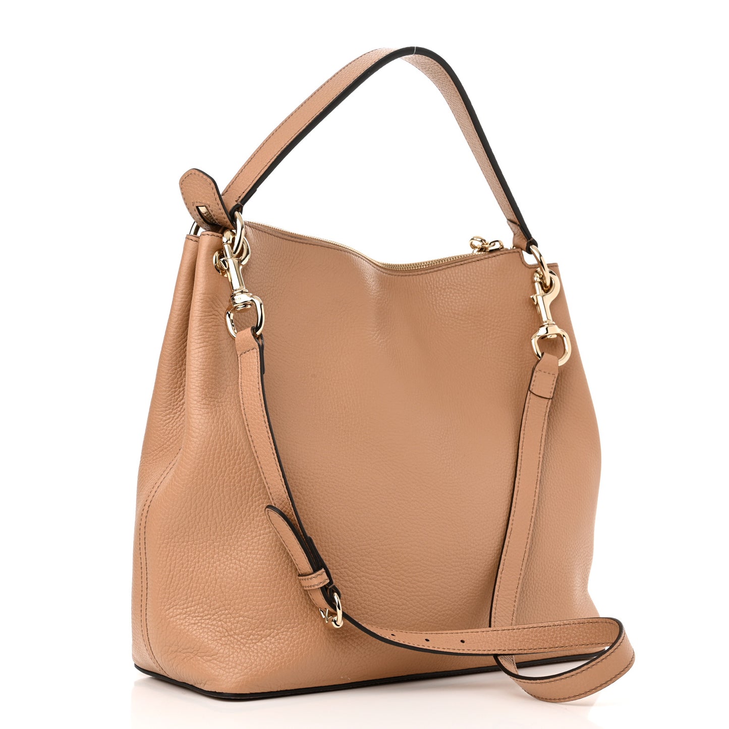 Pebbled Calfskin Large Soho Hobo Camelia