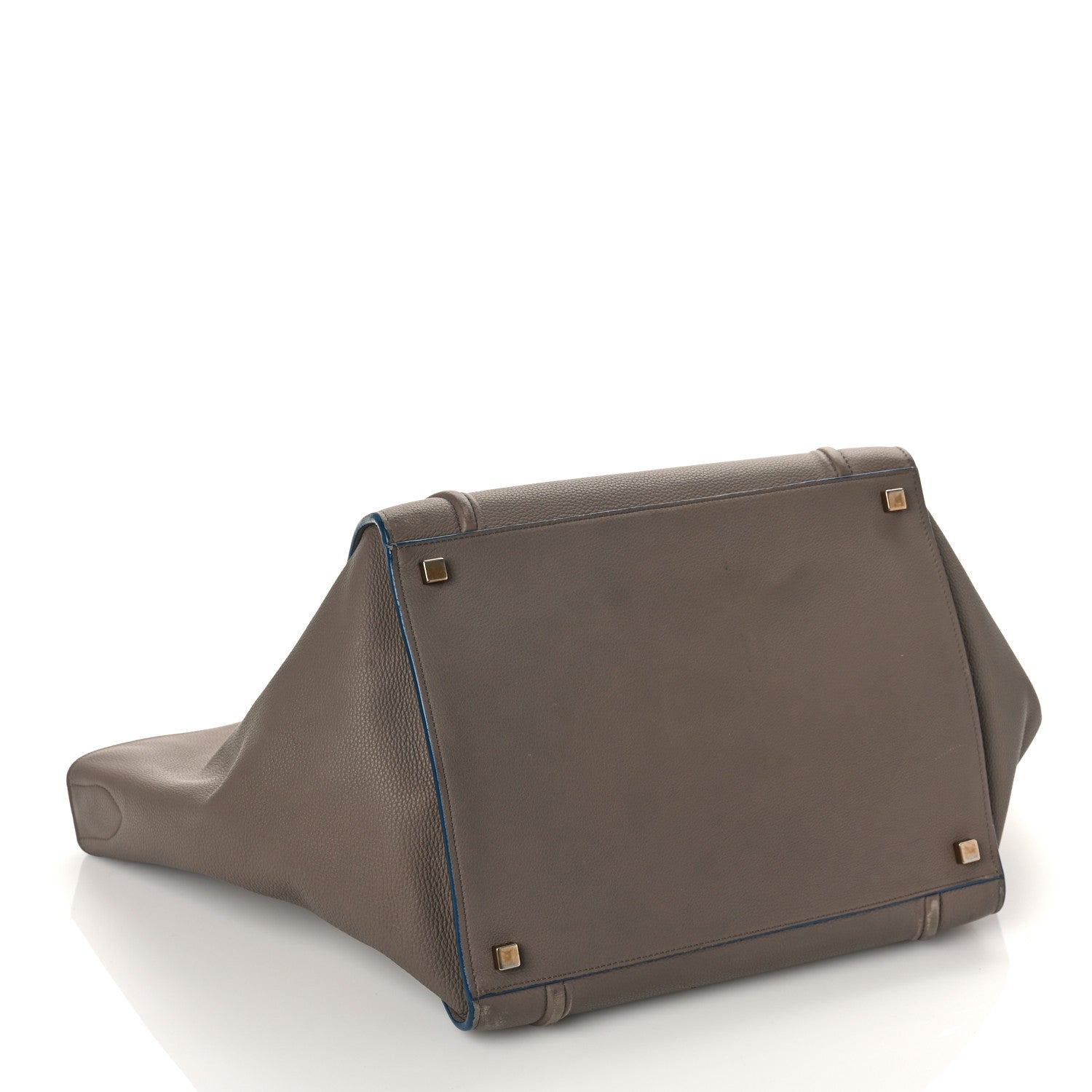 Celine Baby Grained Medium Phantom Luggage Taupe Blue Trim 4 of 14