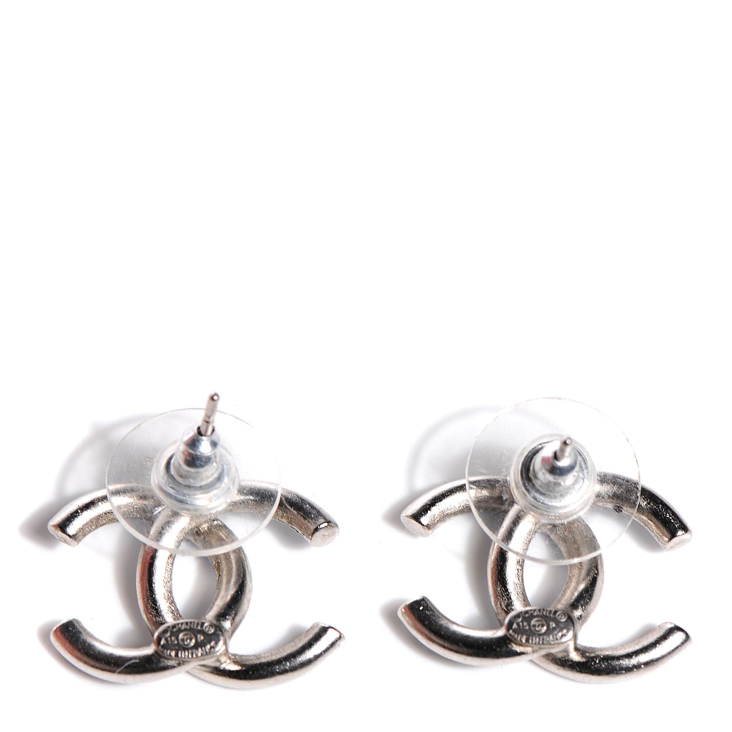 Chanel Baguette Crystal CC Earrings Blue 3 of 4