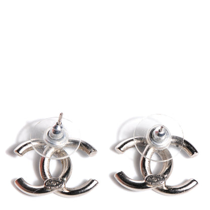 Chanel Baguette Crystal CC Earrings Blue 3 of 4