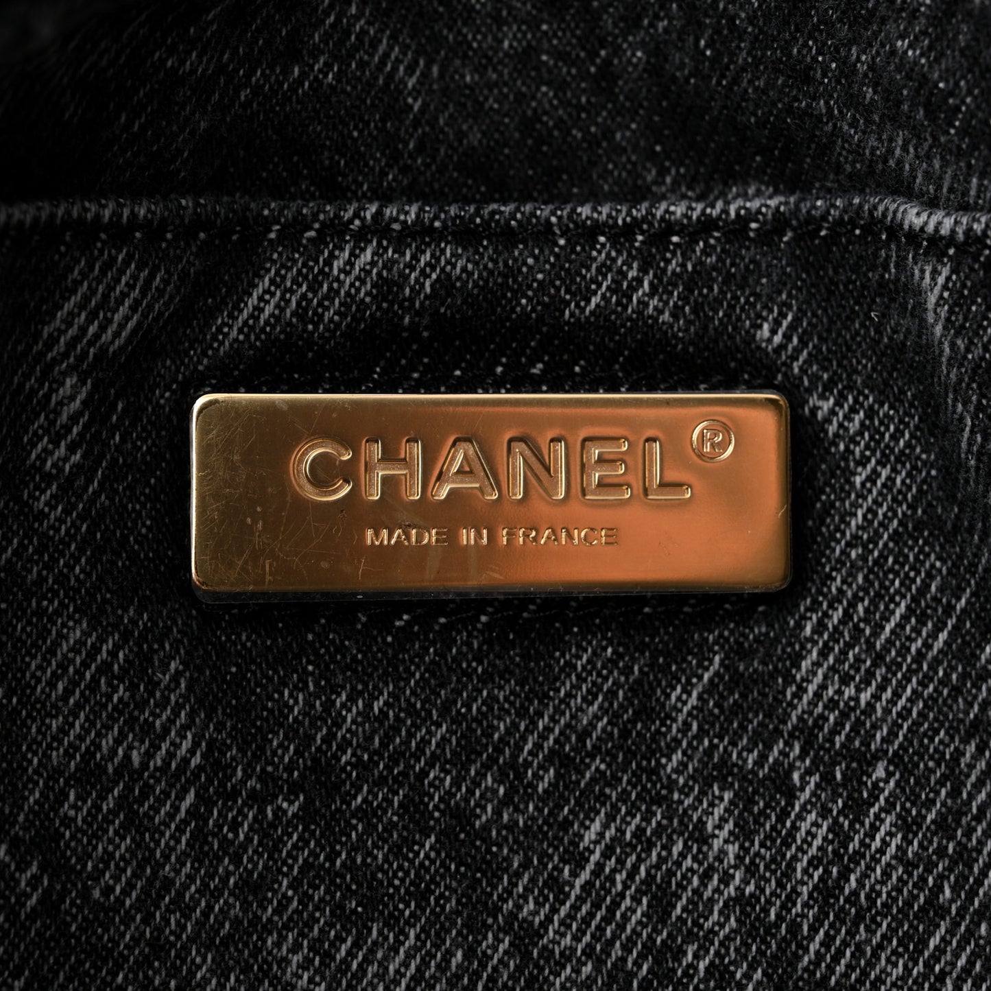 Washed Denim Quilted Medium Chanel 19 Flap Black White
