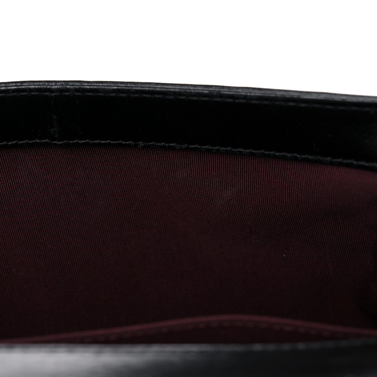 Glazed Calfskin Quilted Medium Boy Chained Flap Black