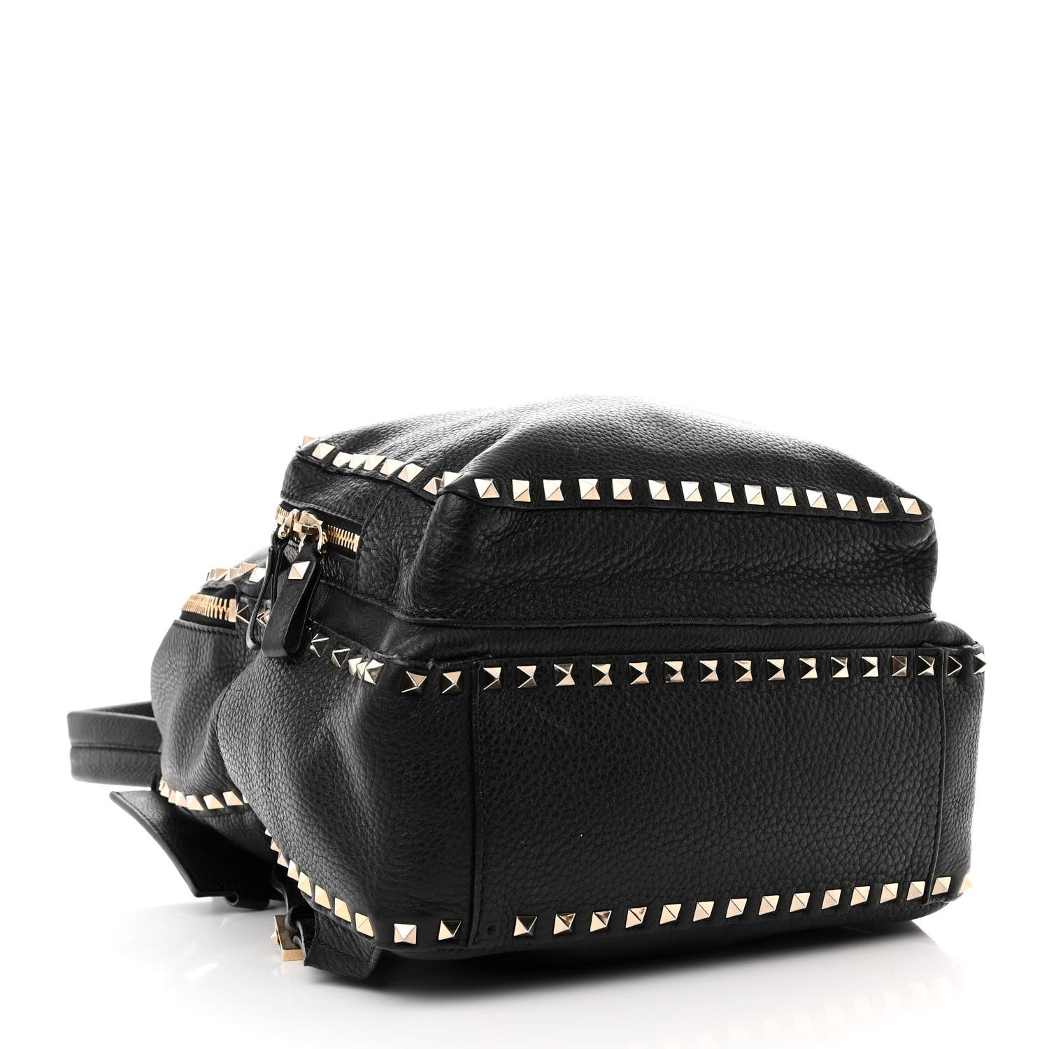 Valentino Garavani Grained Calfskin Medium Rockstud Backpack Black 4 of 13