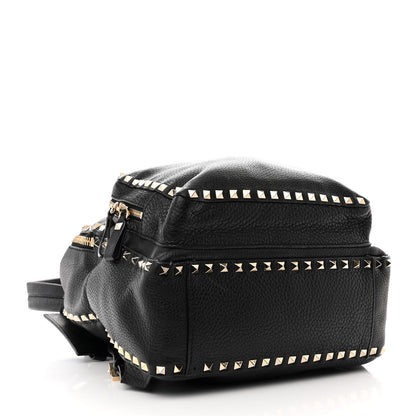 Valentino Garavani Grained Calfskin Medium Rockstud Backpack Black 4 of 13