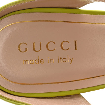 Gucci Regent Calfskin Lucite Wedge 110 Mules 38 Firefly 8 of 10