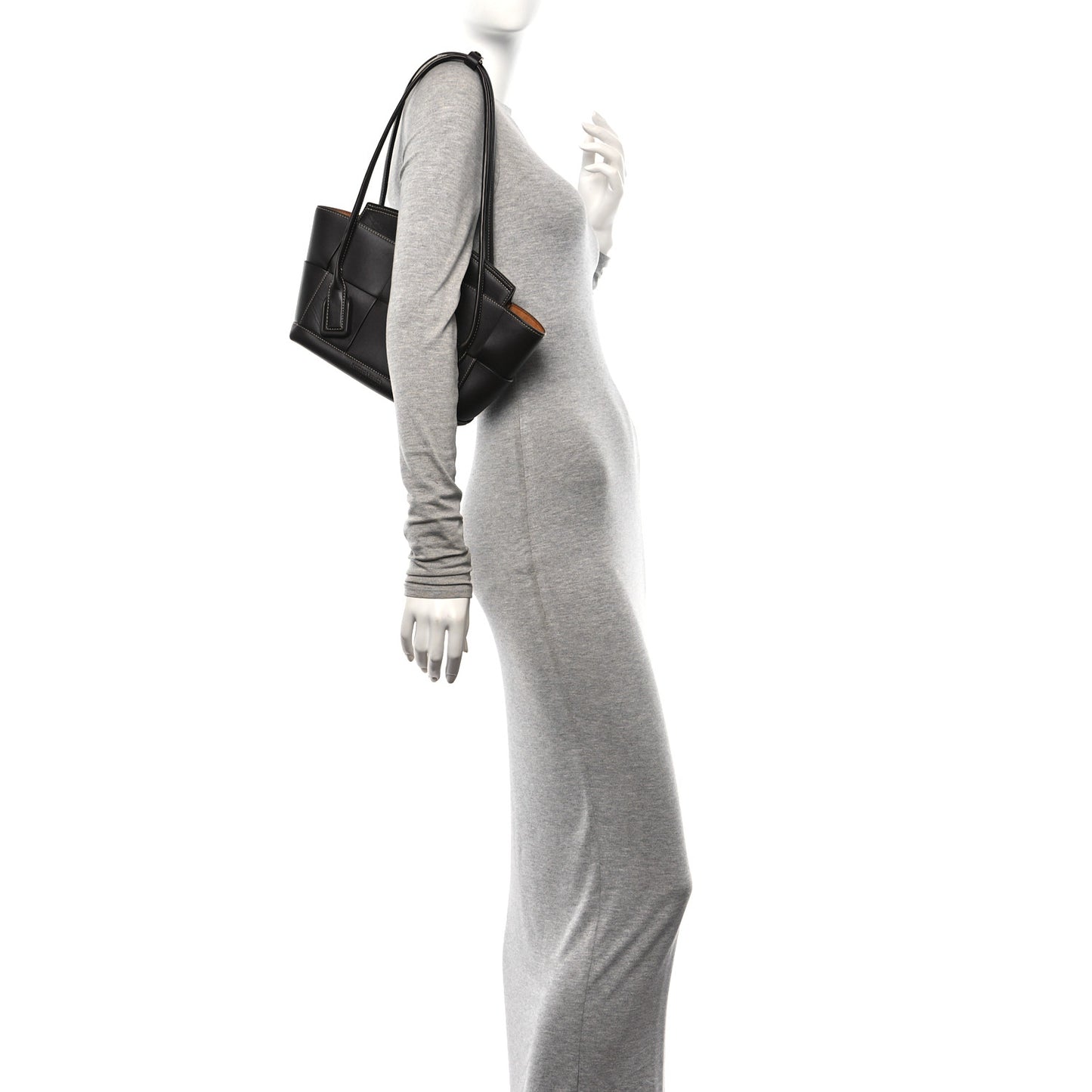 French Calfskin Maxi Intrecciato Small Arco Fondant