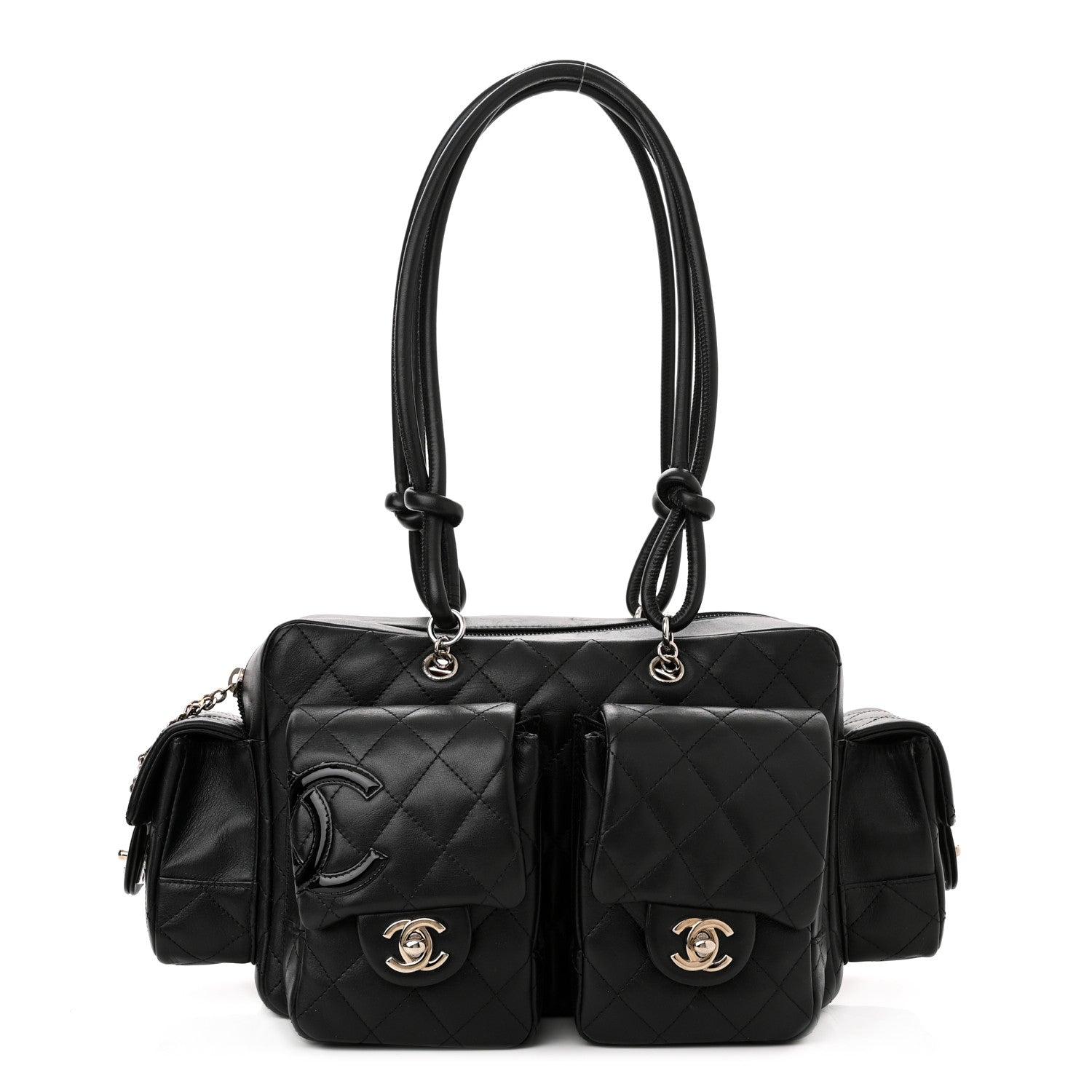 Chanel Calfskin Quilted Large Cambon Multipocket Reporter Black 1 of 12