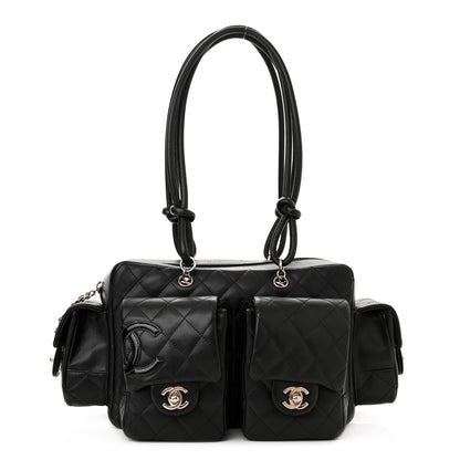 Chanel Calfskin Quilted Large Cambon Multipocket Reporter Black 1 of 12