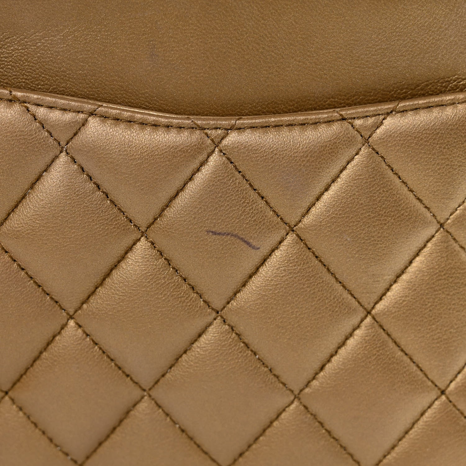Chanel Metallic Lambskin Quilted Medium Double Flap Khaki 14 of 19