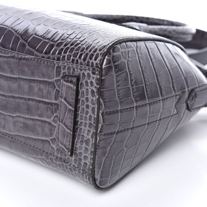 Givenchy Calfskin Crocodile Embossed Mini Antigona Storm Grey 9 of 10