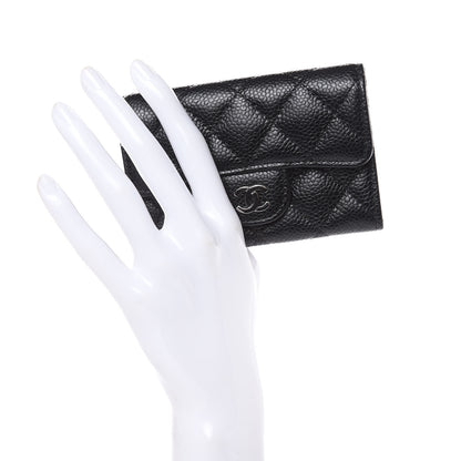 Chanel Caviar Quilted Flap Card Holder Black 2 of 9
