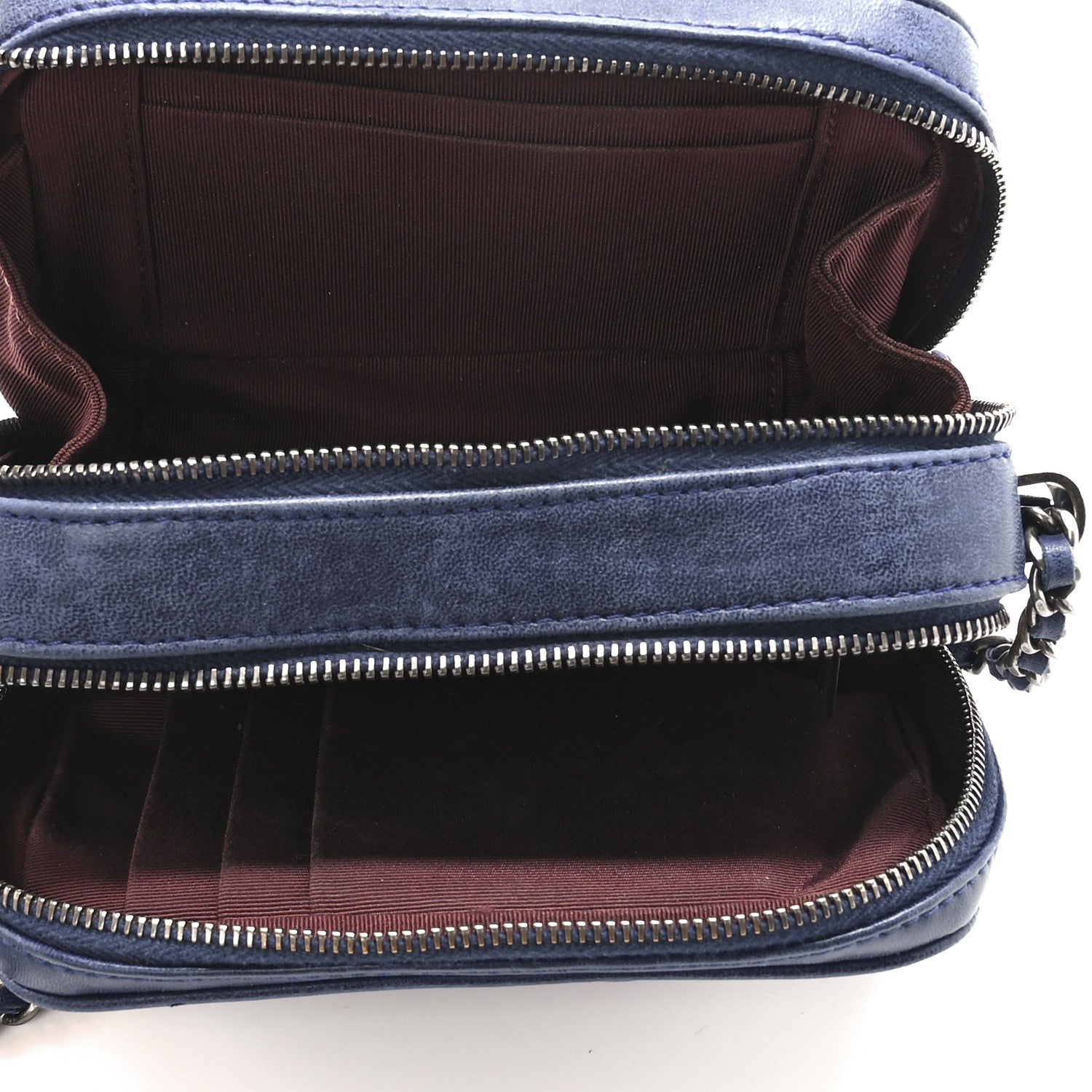 Chanel Lambskin Quilted Mini Coco Boy Camera Bag Blue 5 of 11