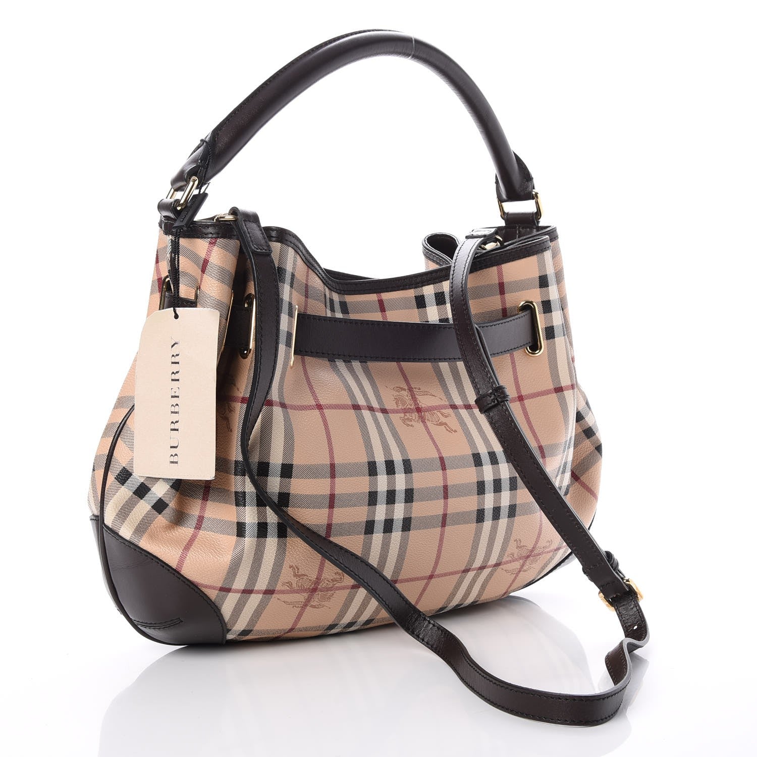 Burberry Haymarket Check Medium Willenmore Hobo Chocolate 3 of 8