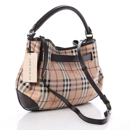 Burberry Haymarket Check Medium Willenmore Hobo Chocolate 3 of 8