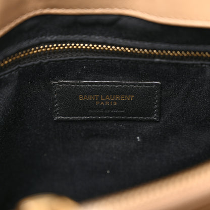 Saint Laurent Calfskin Y Quilted Monogram Medium Loulou Chain Satchel Natural Tan 6 of 11