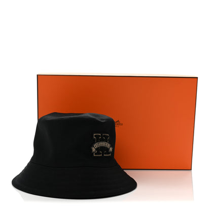 Hermes Cotton Harper H Sellier Bucket Hat 57 Black 8 of 8