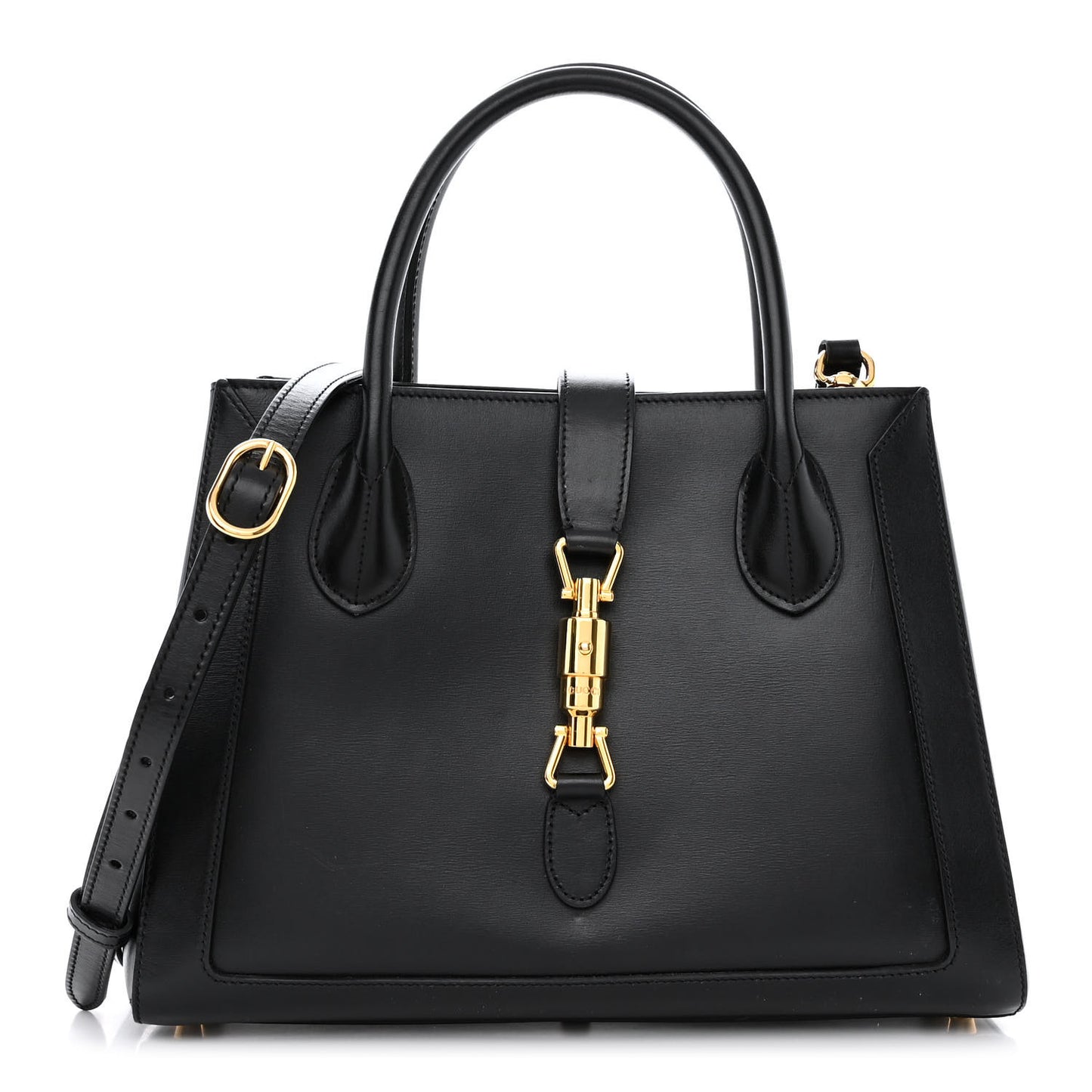 Boarded Plutone Calfskin Medium Jackie 1961 Tote Black