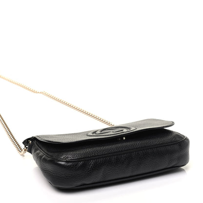 Gucci Pebbled Calfskin Medium Soho Flap Crossbody Black 3 of 8