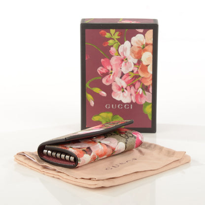 Gucci GG Supreme Monogram Blooms 6 Key Holder Case Beige Multicolor Dry Rose 4 of 8