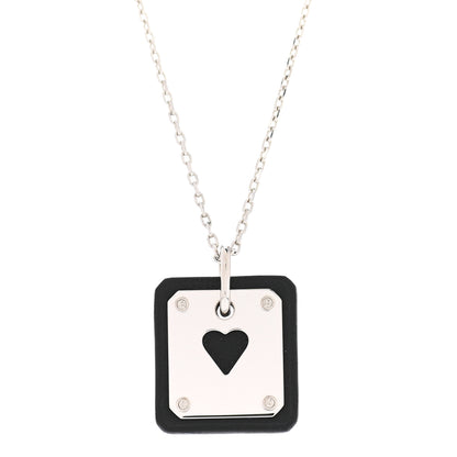 Hermes Palladium Plated Swift As De Coeur Necklace Black 4 of 6