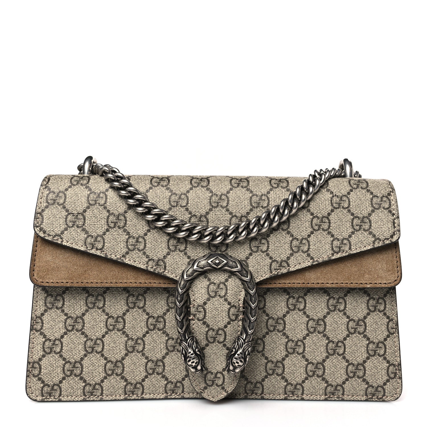 Gucci GG Supreme Monogram Small Dionysus Shoulder Bag Taupe 1 of 9