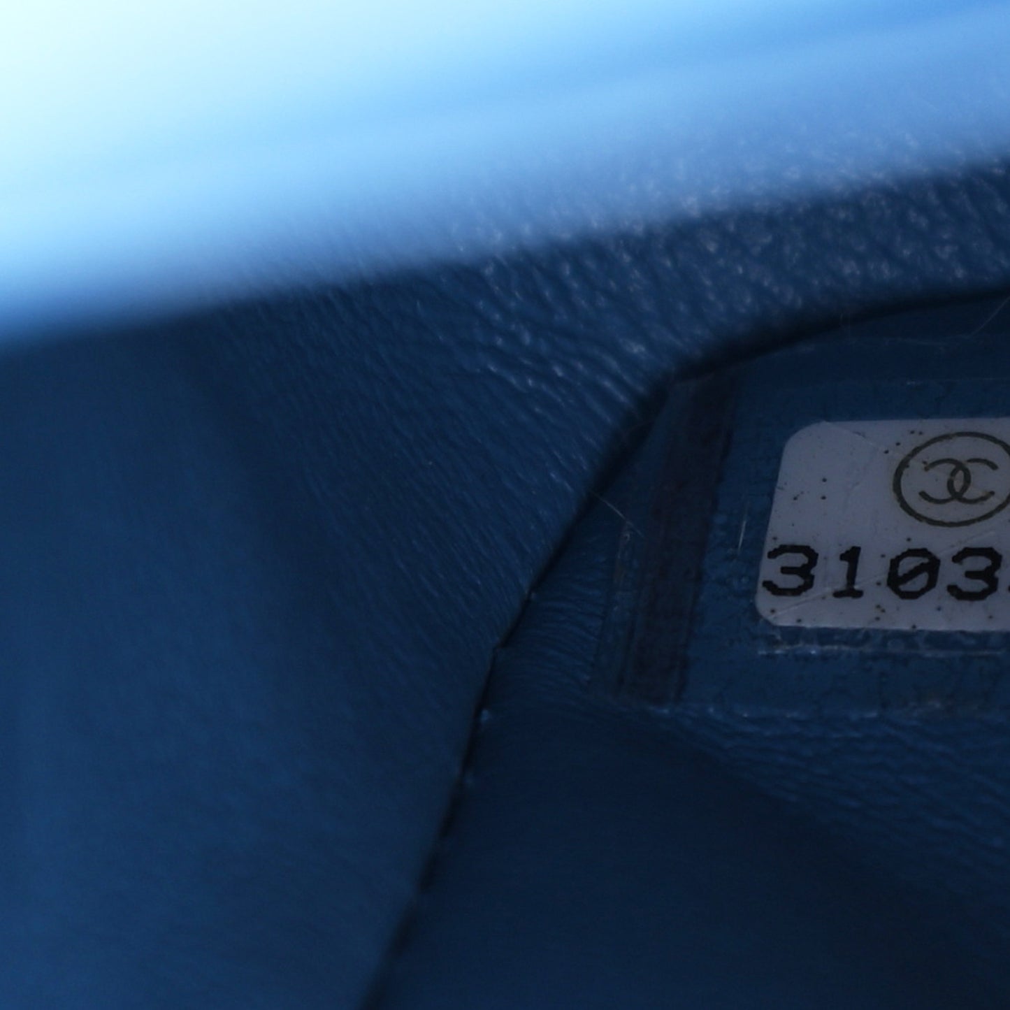 Caviar Quilted Small Double Flap Blue