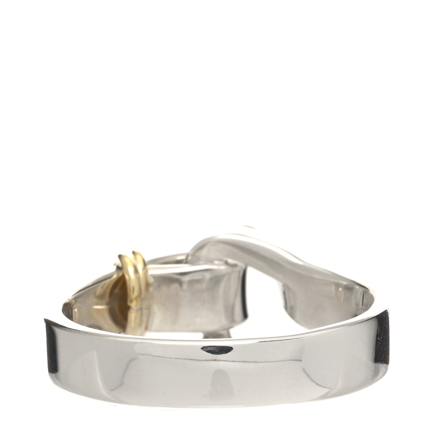 Tiffany Sterling Silver 18K Yellow Gold Hook Ring 57 8 3 of 4