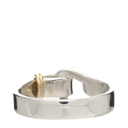 Tiffany Sterling Silver 18K Yellow Gold Hook Ring 57 8 3 of 4