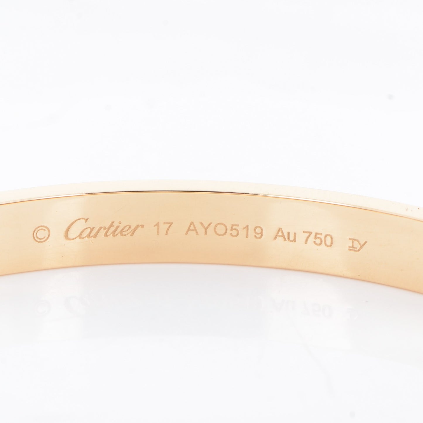 18K Yellow Gold LOVE Bracelet 17