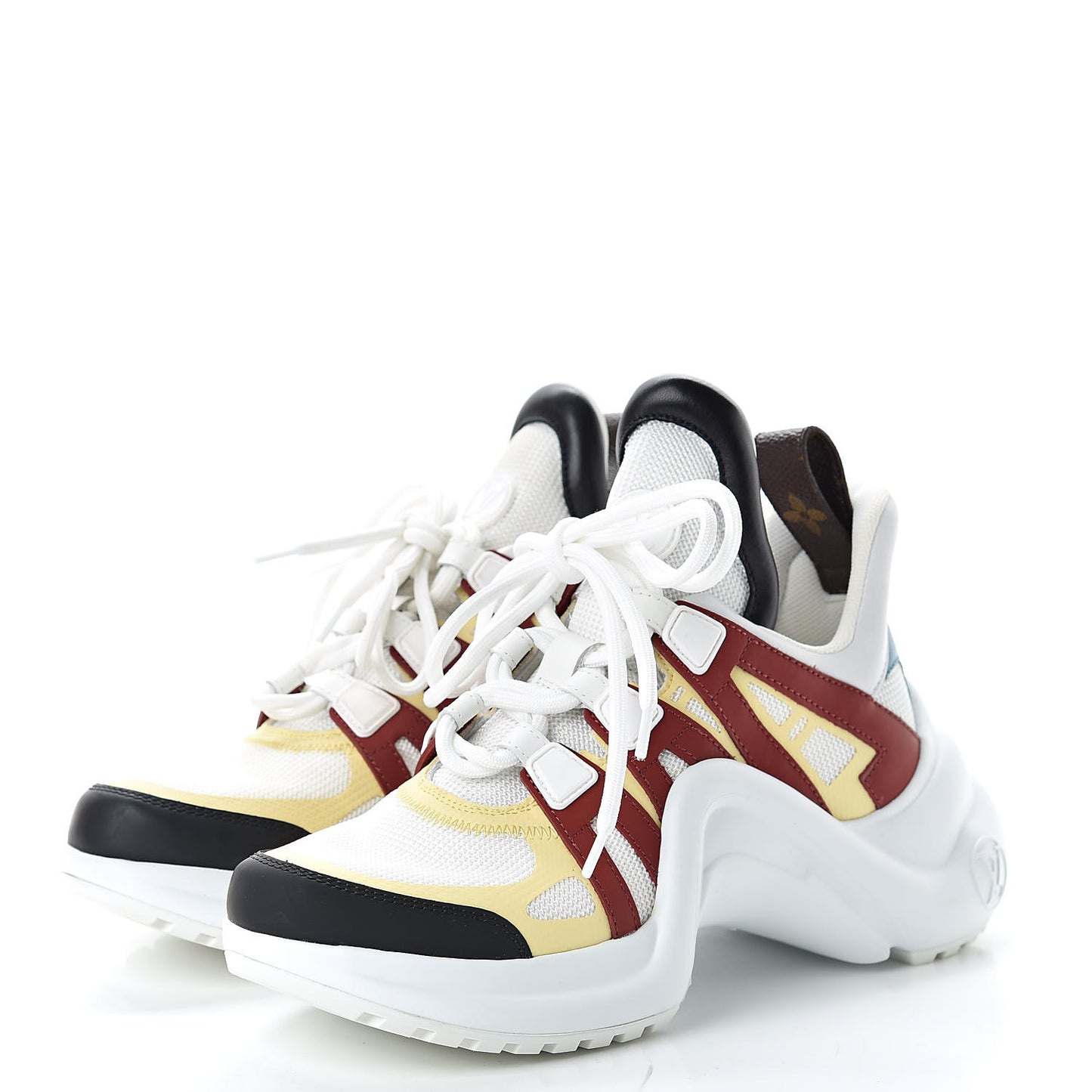 Calfskin Technical Nylon LV Archlight Sneakers 35 Terracotta