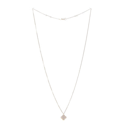 Van Cleef & Arpels 18K Yellow Gold Mother of Pearl Sweet Alhambra Pendant Necklace 3 of 9