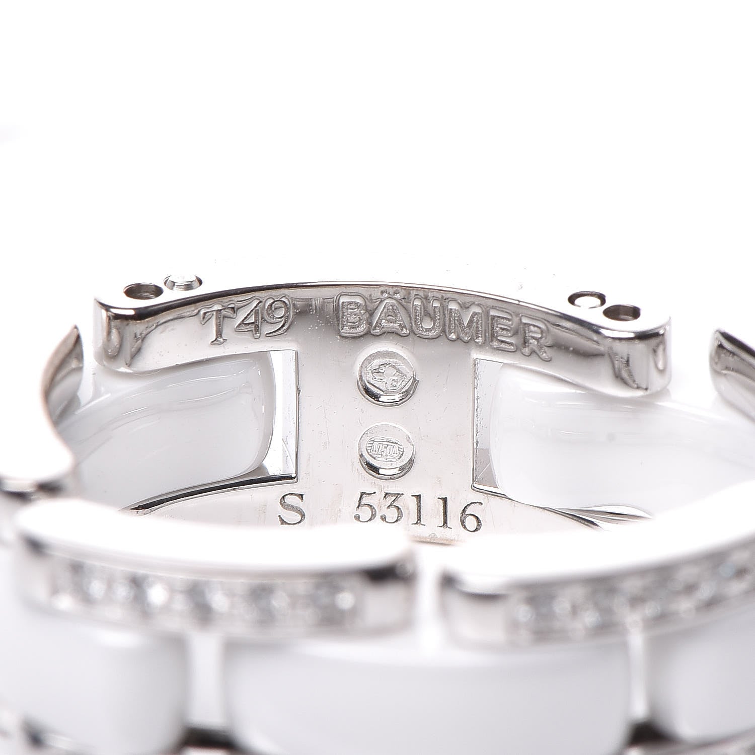 Chanel 18K White Gold Ceramic Diamond Medium Ultra Ring White 49 4.75 5 of 5