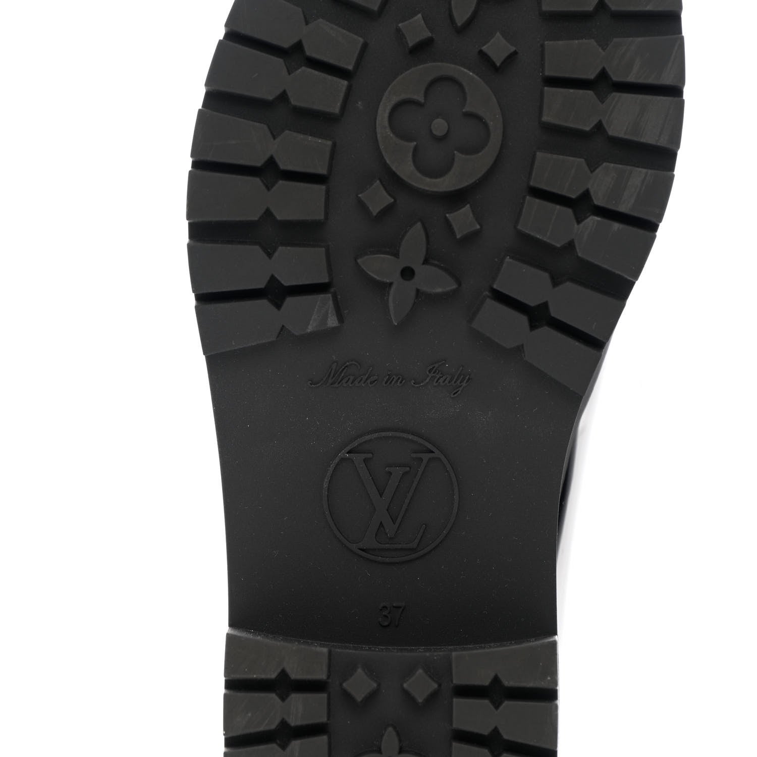 Louis Vuitton Rubber Embossed Monogram Splash Rain Short Boots 37 Black 7 of 9
