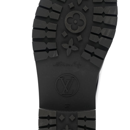Louis Vuitton Rubber Embossed Monogram Splash Rain Short Boots 37 Black 7 of 9