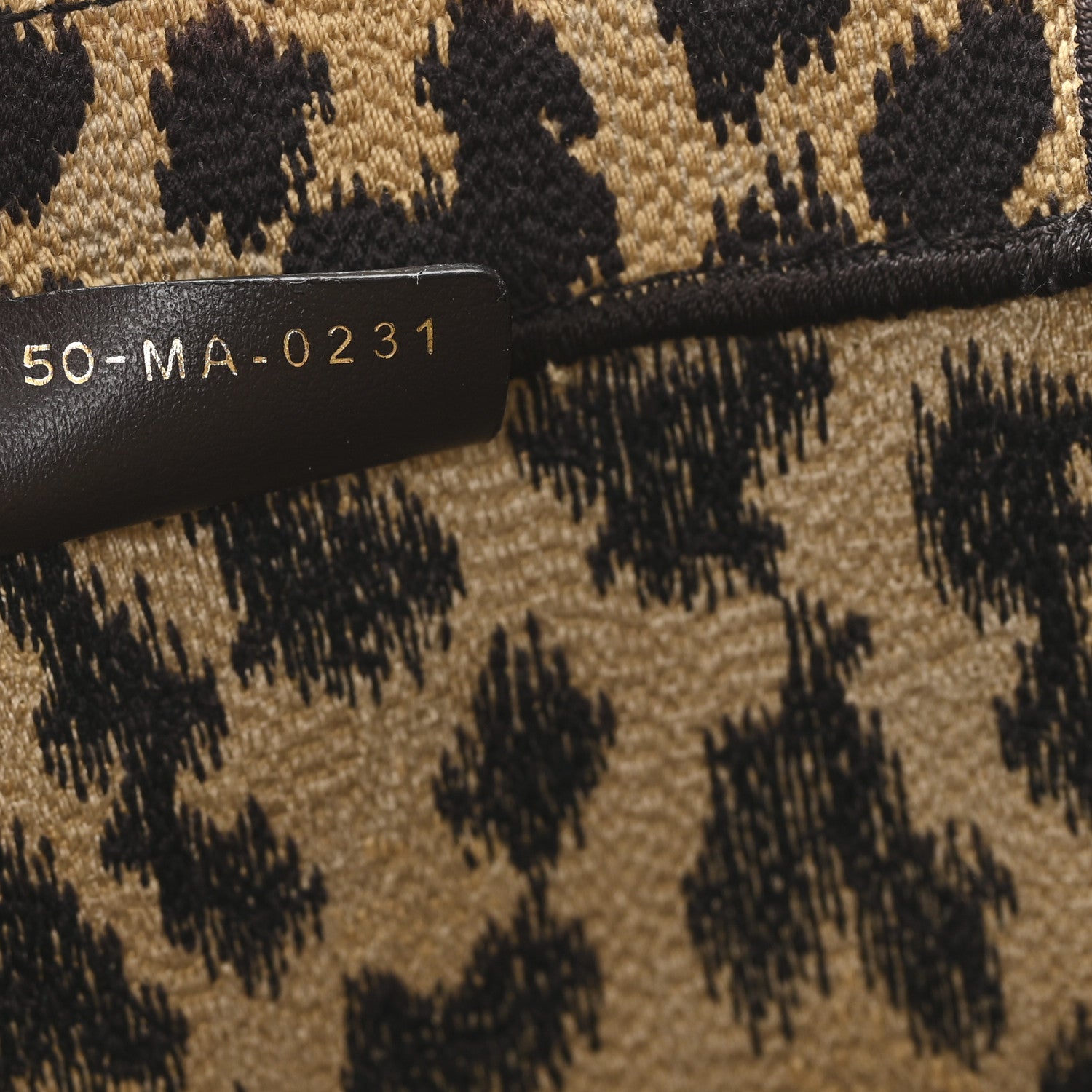 Christian Dior Canvas Mizza Embroidered Large Leopard Book Tote Beige 7 of 13