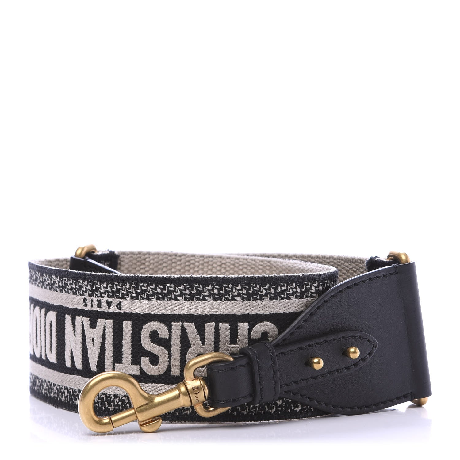 Christian Dior Canvas Embroidered Shoulder Strap Blue 1 of 4
