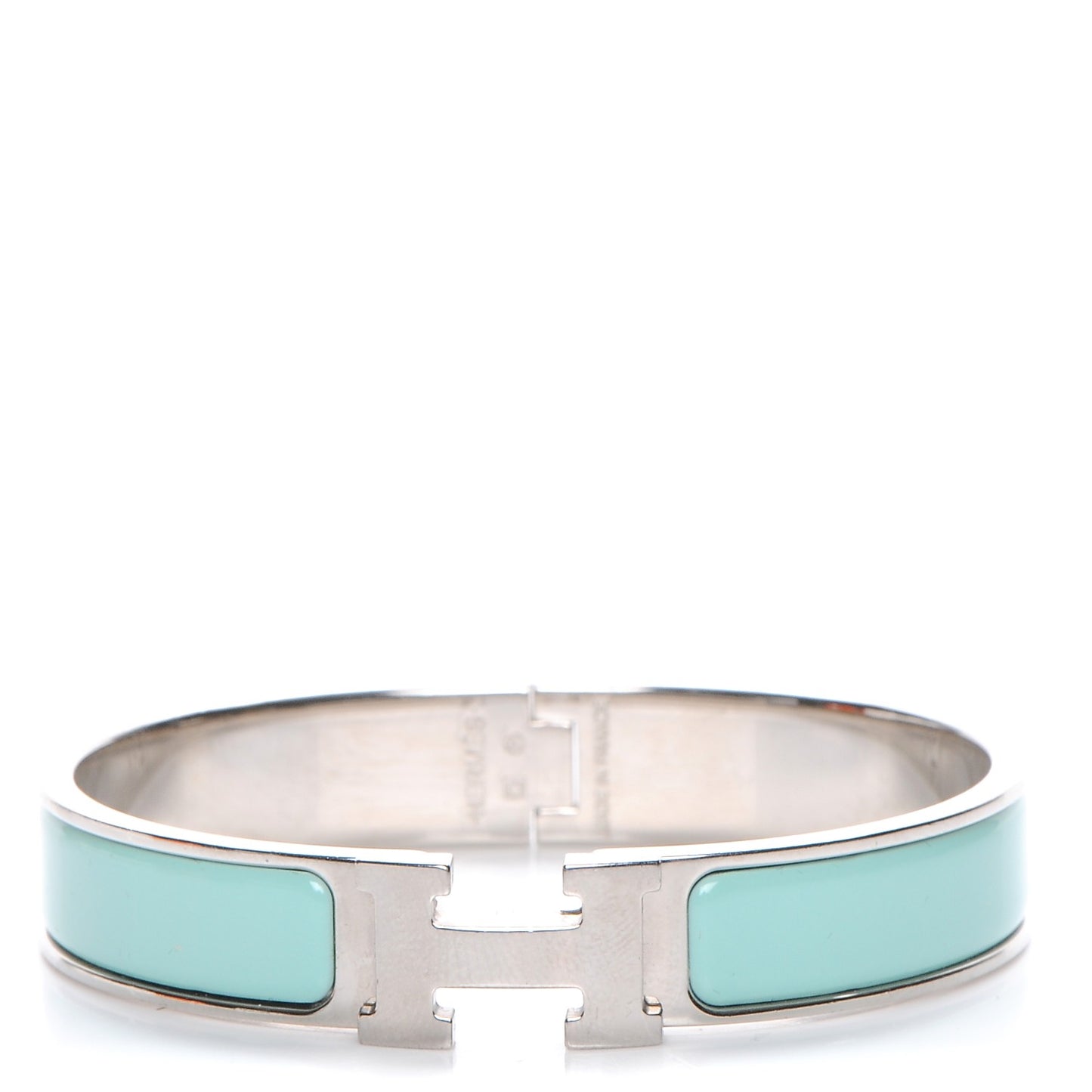 Enamel Narrow Clic Clac H Bracelet PM Lagoon