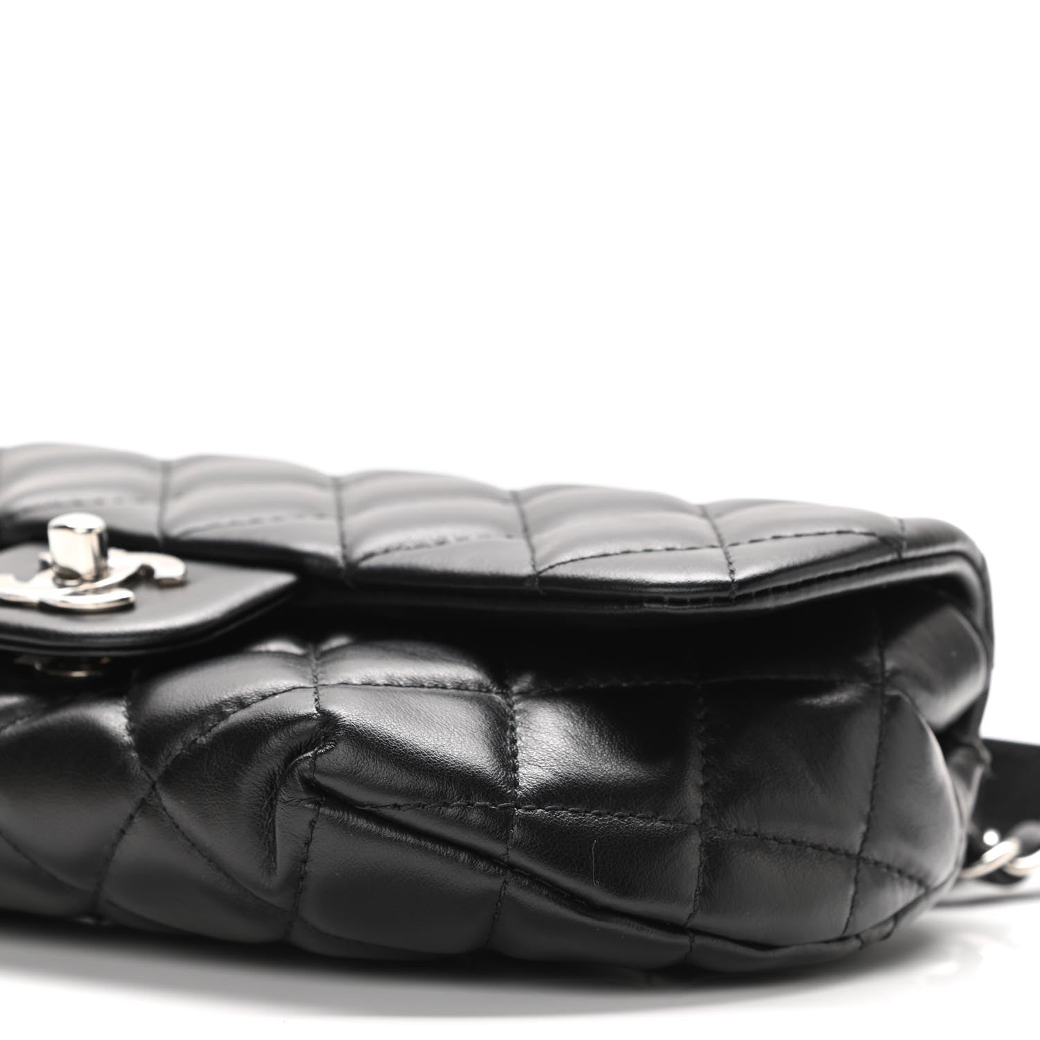 Chanel Calfskin Quilted CC Uniform Flap Belt Bag Black 10 of 10