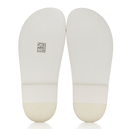 Chanel Lambskin Quilted Velcro Dad Chain CC Slide Sandals 36 White 5 of 9