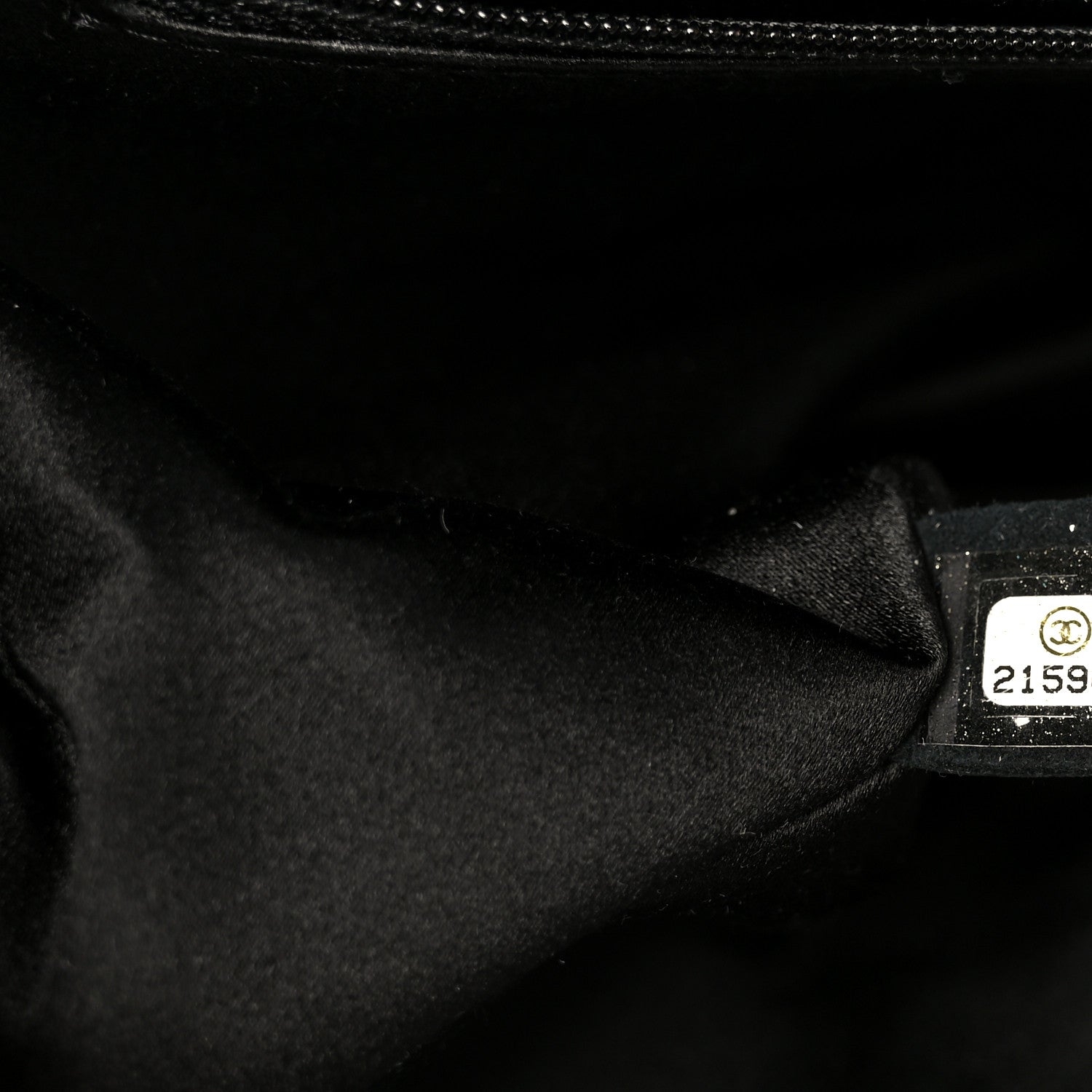 Chanel Satin Crystal Woven Clutch Black 7 of 11