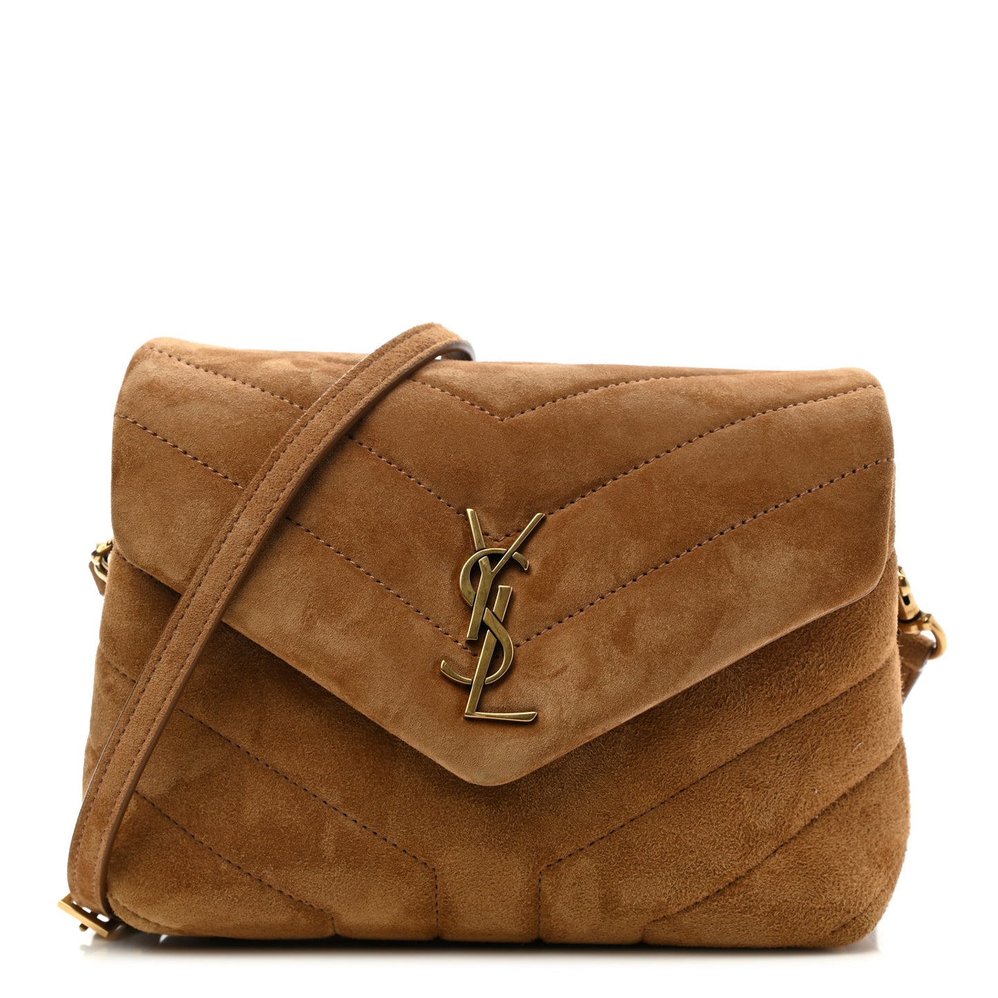 Suede Toy Loulou Shoulder Bag Cinnamon
