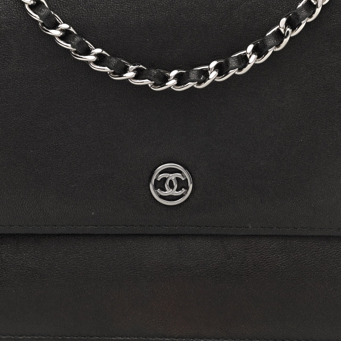 Goatskin Wallet on Chain WOC Black